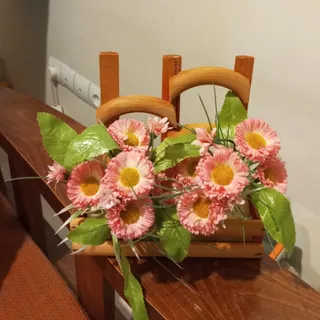 گل مینا با استند چوبی