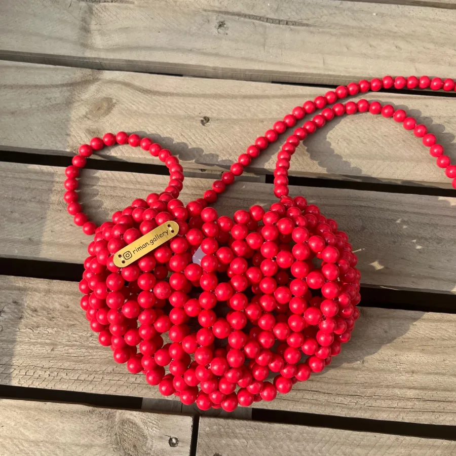 کیف قلبی مرواریدی