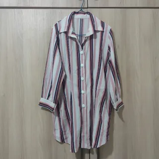 شومیز مانتویی راه‌راه