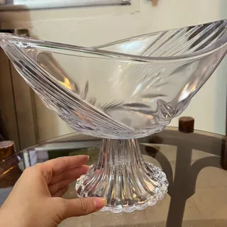 ظرف کریستال پایه دار قدیم