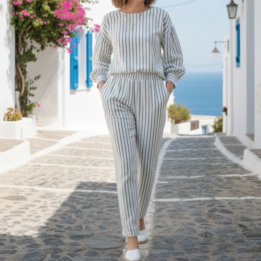 ست بلوز و شلوار لینن