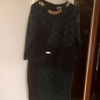 پیراهن سبزمشکی بالای زان