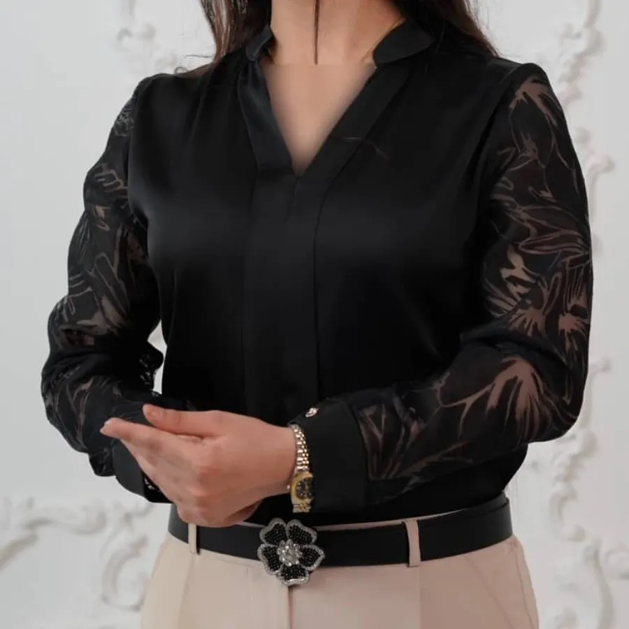 شومیز مشکی یقه هفت