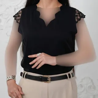 تاپ مشکی مجلسی کرپ