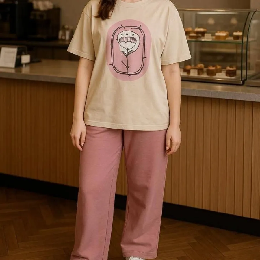 ست تیشرت لانگ و شلوار بگ