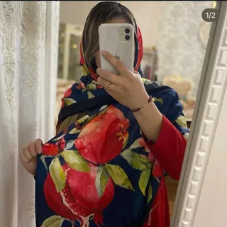 روسری جناقی طرح یلدا انار