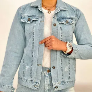 کت جین نگین دار