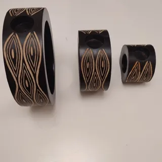 جا شمعی چوبی سه تیکه