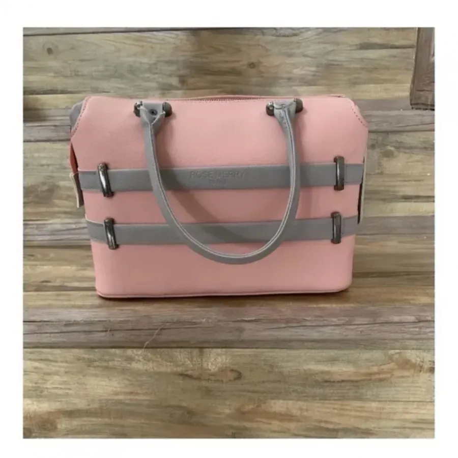 کیف زیبا صورتی طوسی