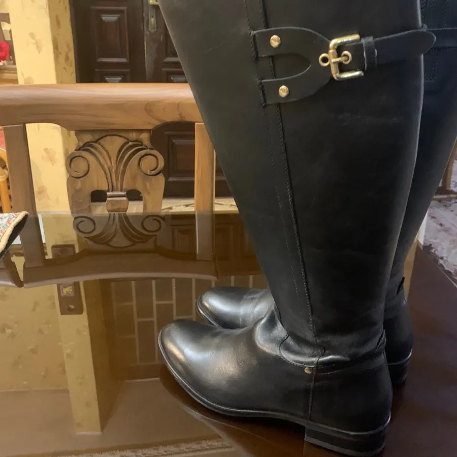 چکمه ساق کلارکس چرم مشمی