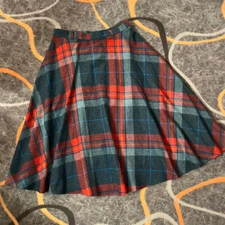 دامن پشمی چهارخونه