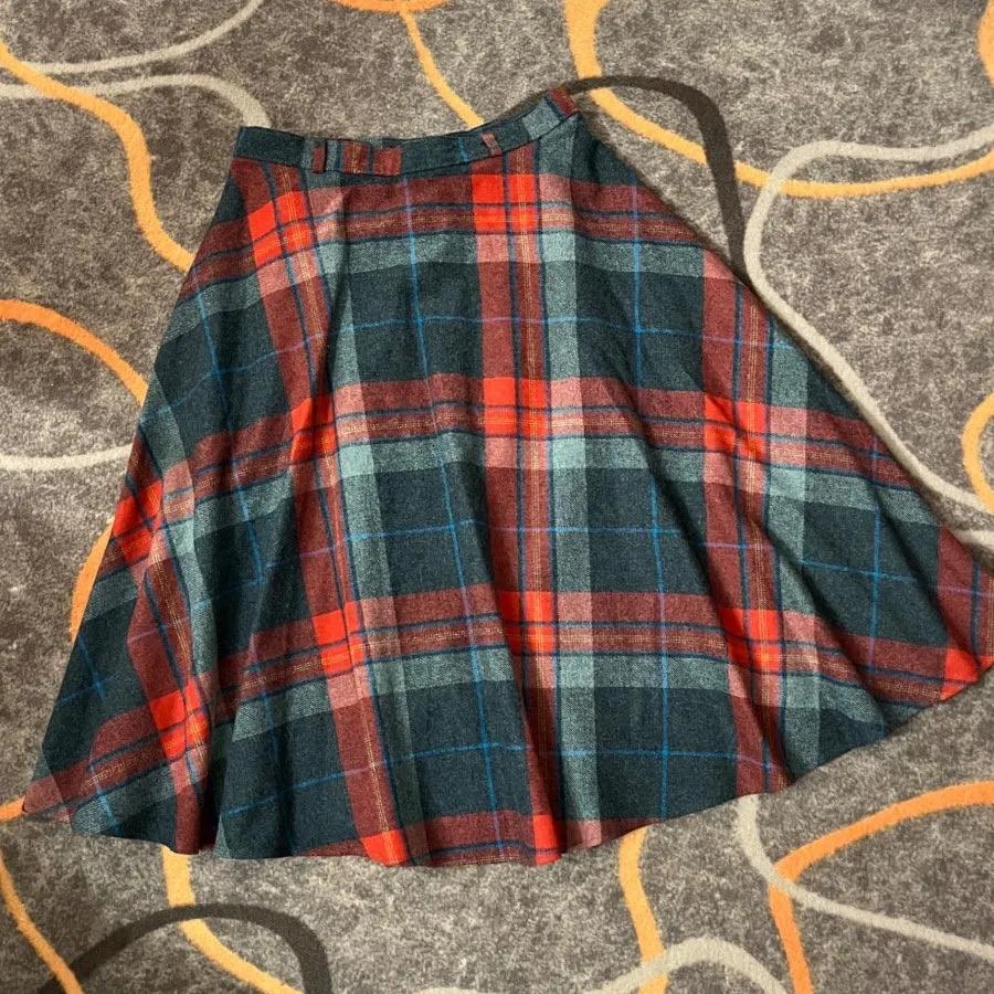 دامن پشمی چهارخونه