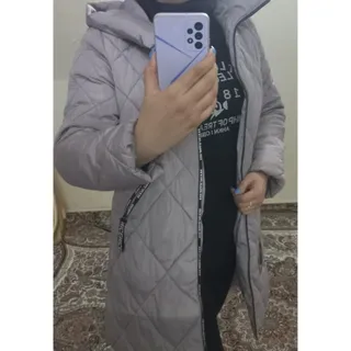 کاپشن پافری طوسی گرم