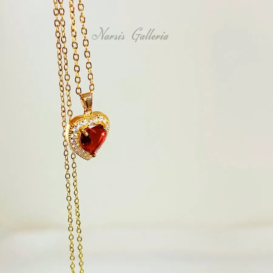 گردنبند استیل طرح جواهر