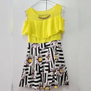 پیراهن کوتاه آفتابگردون