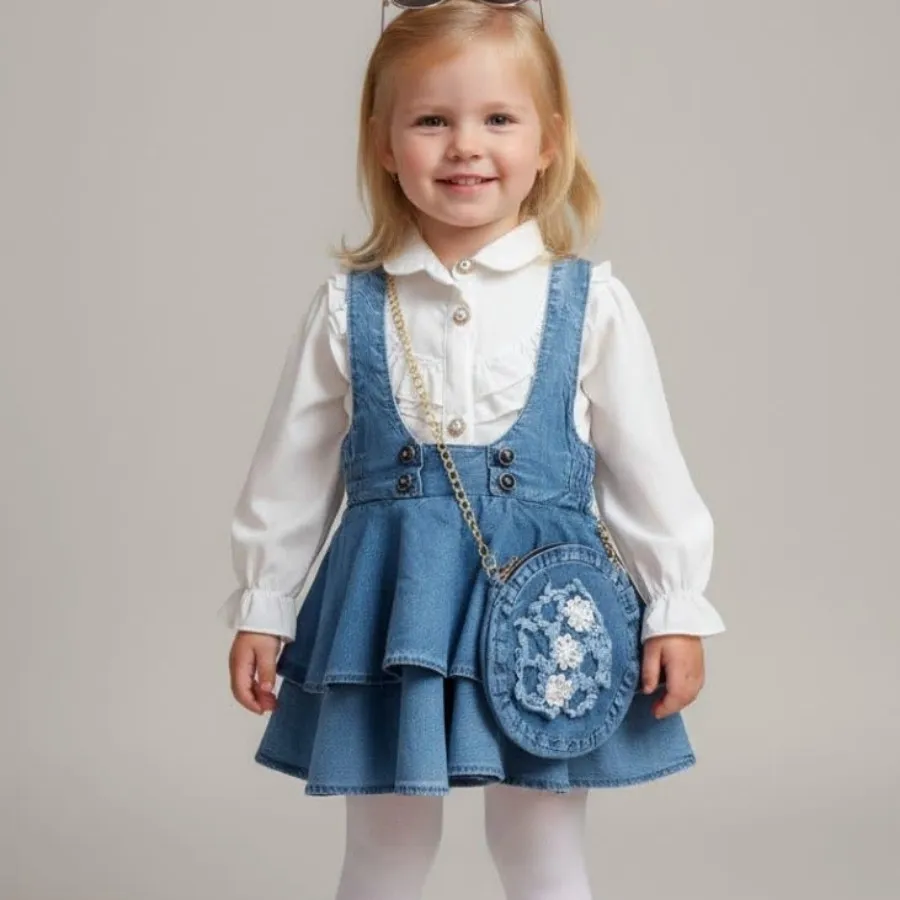 شومیز سارافون جین کیف دار