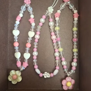 آویز کیف و گوشی صورتی