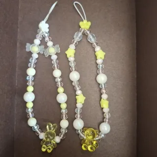 آویز کیف و گوشی زرد