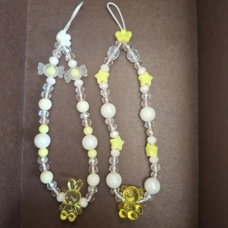 آویز کیف و گوشی زرد