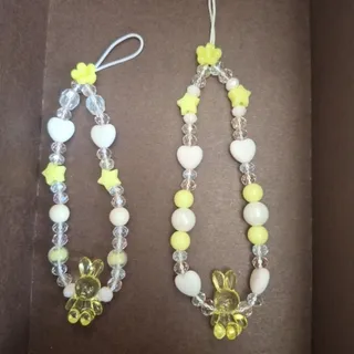 آویز کیف و گوشی زرد