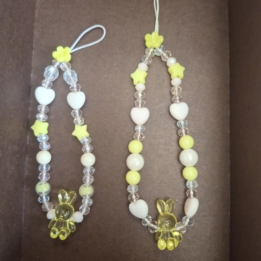 آویز کیف و گوشی زرد