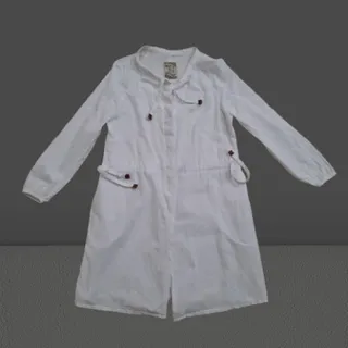 مانتو روپوش نخی سفید