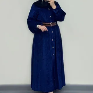 پالتو مخمل سرمه ای مزونی