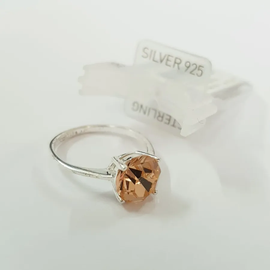 انگشتر نقره 925 نگین درشت