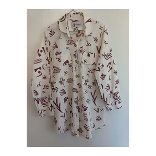 مانتو دخترانه لینن بنفش