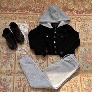 ?کت مخمل کبریتی کلاهدار