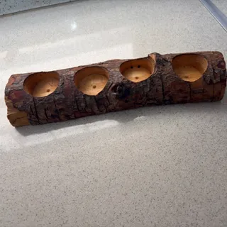 جا شمعی چوبی