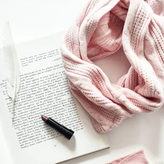 شال گردن حلقه ای صورتی