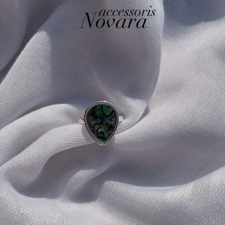 انگشتر سنگ آبالون