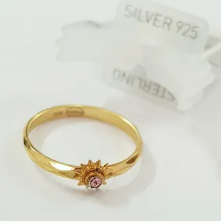 انگشتر نقره 925 طلایی