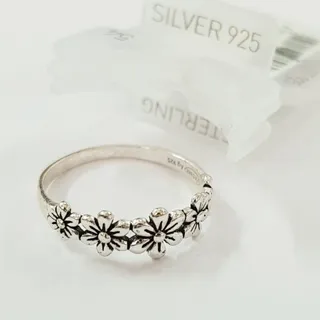 انگشتر نقره 925 بابونه