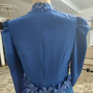 لباس مجلسی آبی کاربنی