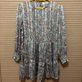 پیراهن حریر گل دار