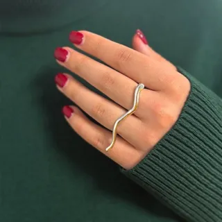 انگشتر طرح موج