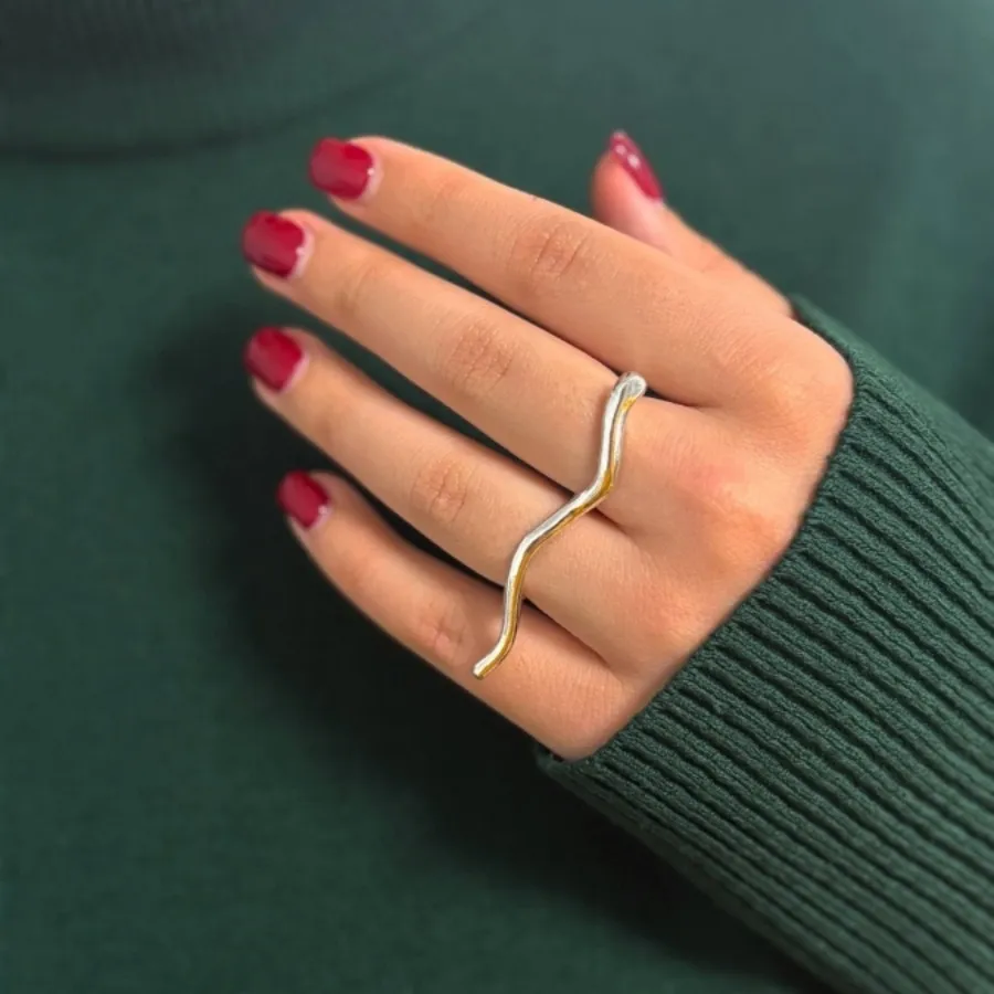 انگشتر طرح موج