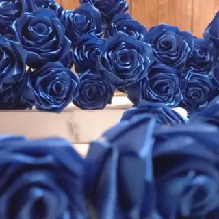 گل روبانی آبی کاربنی