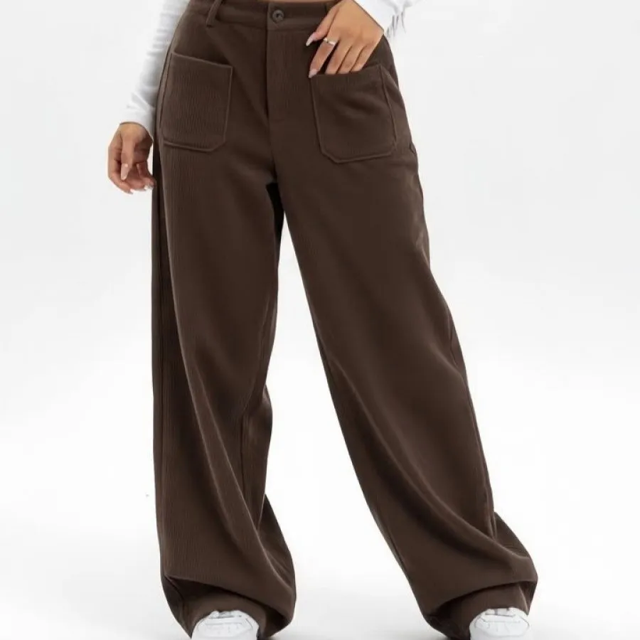 شلوار بگ مخمل کبریتی