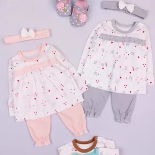 بلوز شلوار و هدبند گل ریز