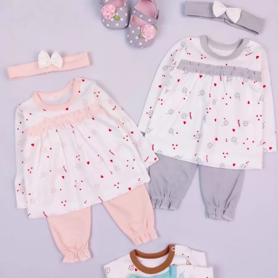 بلوز شلوار و هدبند گل ریز