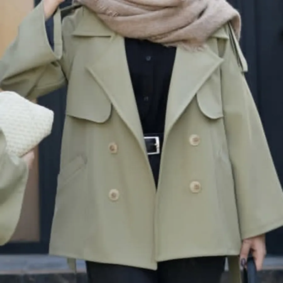 مانتو بارانی ماچا