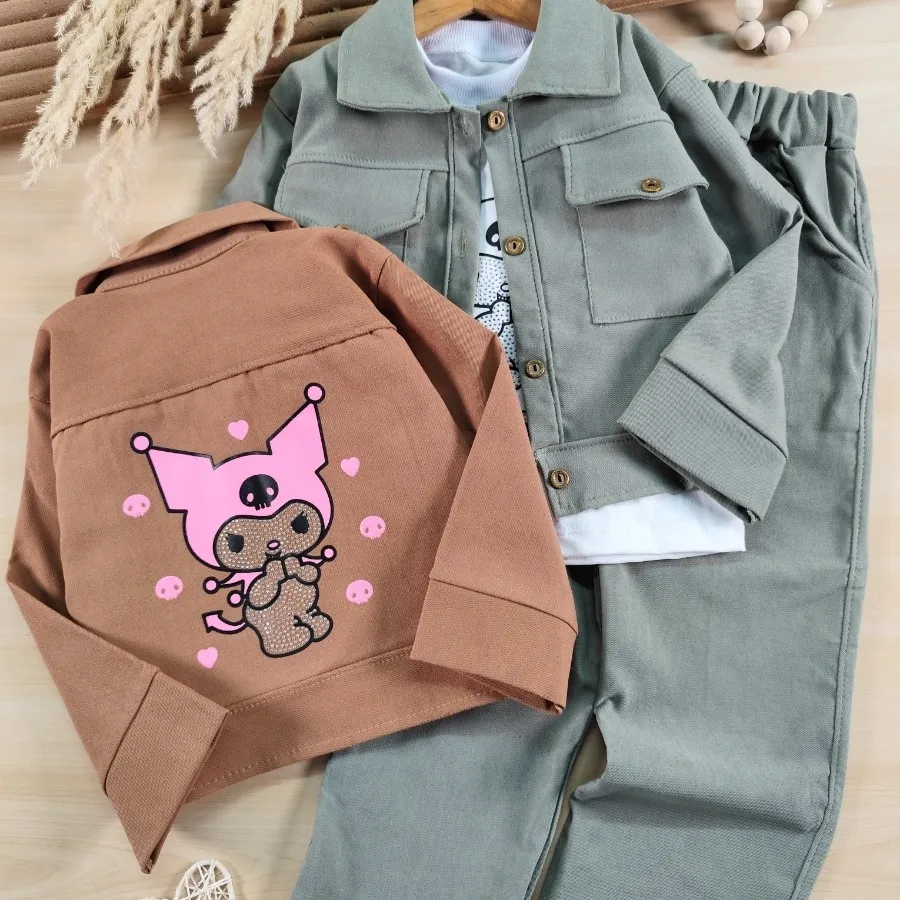 سه تیکه فول نگینی کرومی