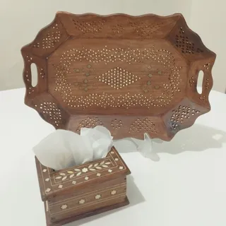 ست چوبی منبت کاری