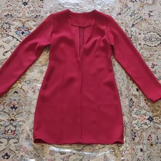 کت قرمز یلدایی کرپ