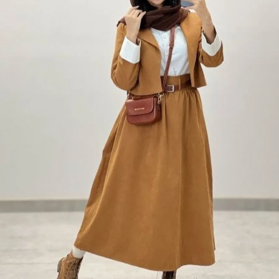 کت دامن کمربند