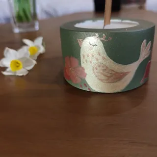 شمع ظرفی دست ساز طرح یلدا