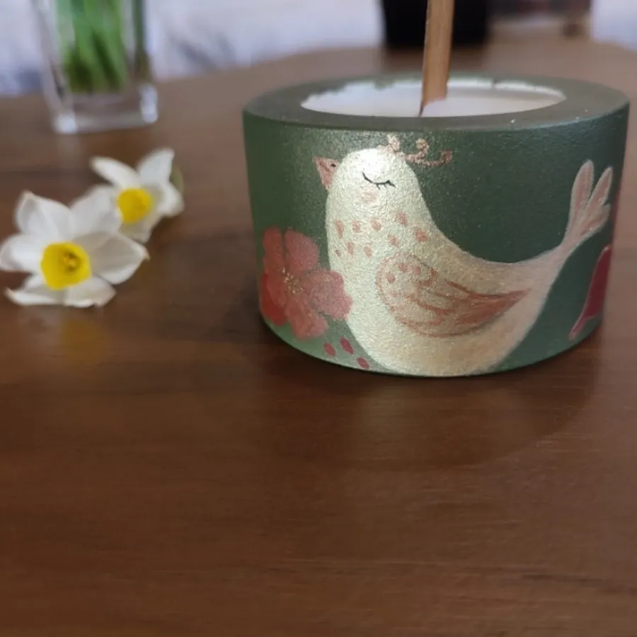 شمع ظرفی دست ساز طرح یلدا